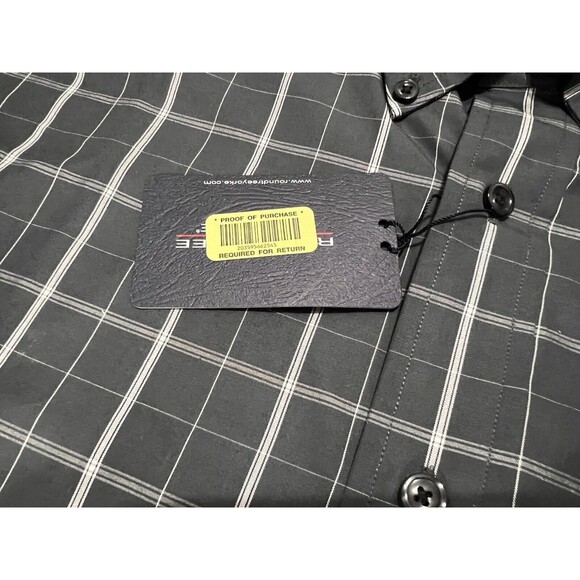 Roundtree & Yorke Button Down Shirt Mens XL Long Sleeve 80s Two-Ply Fabric, Grey - Picture 5 of 13